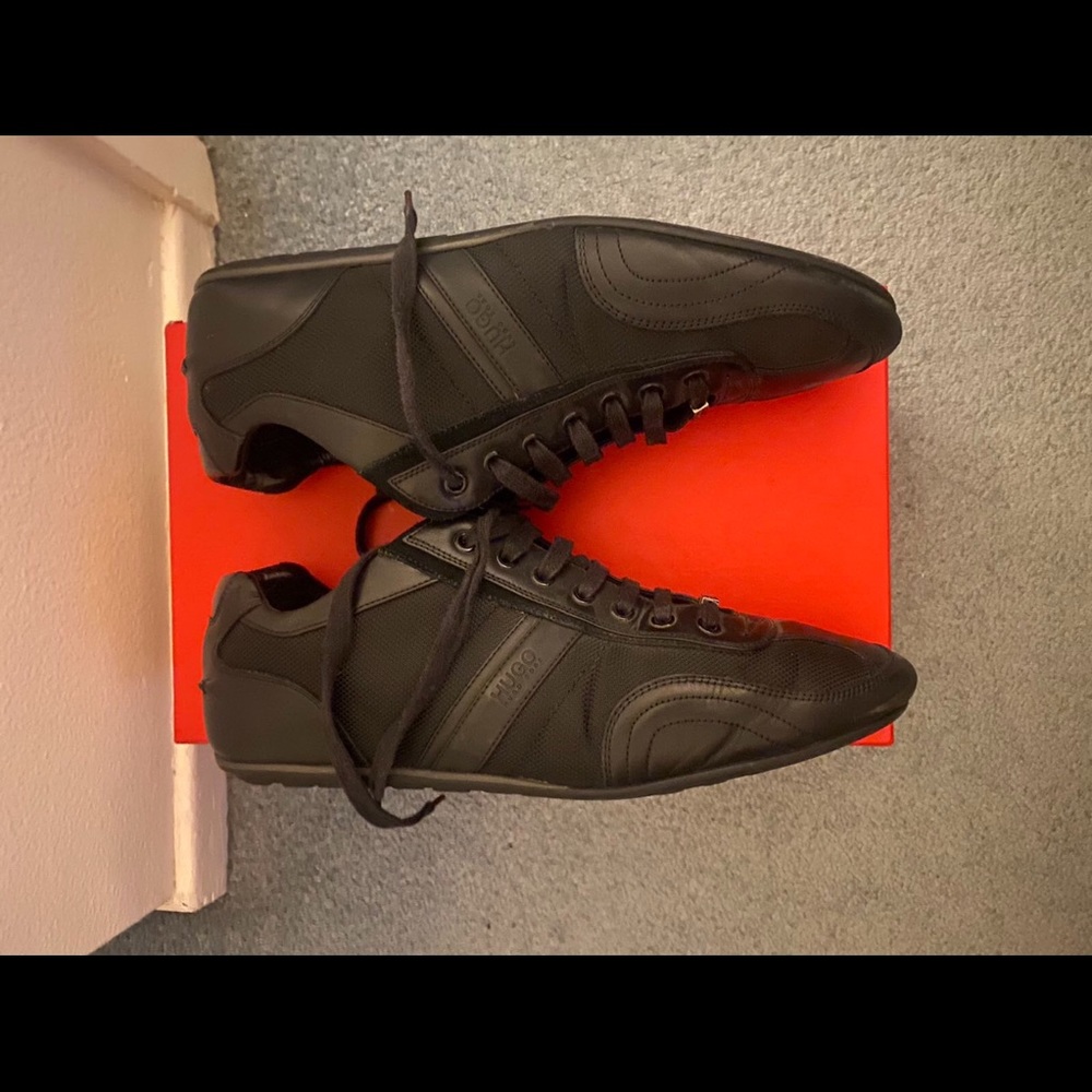 HUGO Hugo Boss Men’s Thatoz Black Sneaker Shoes